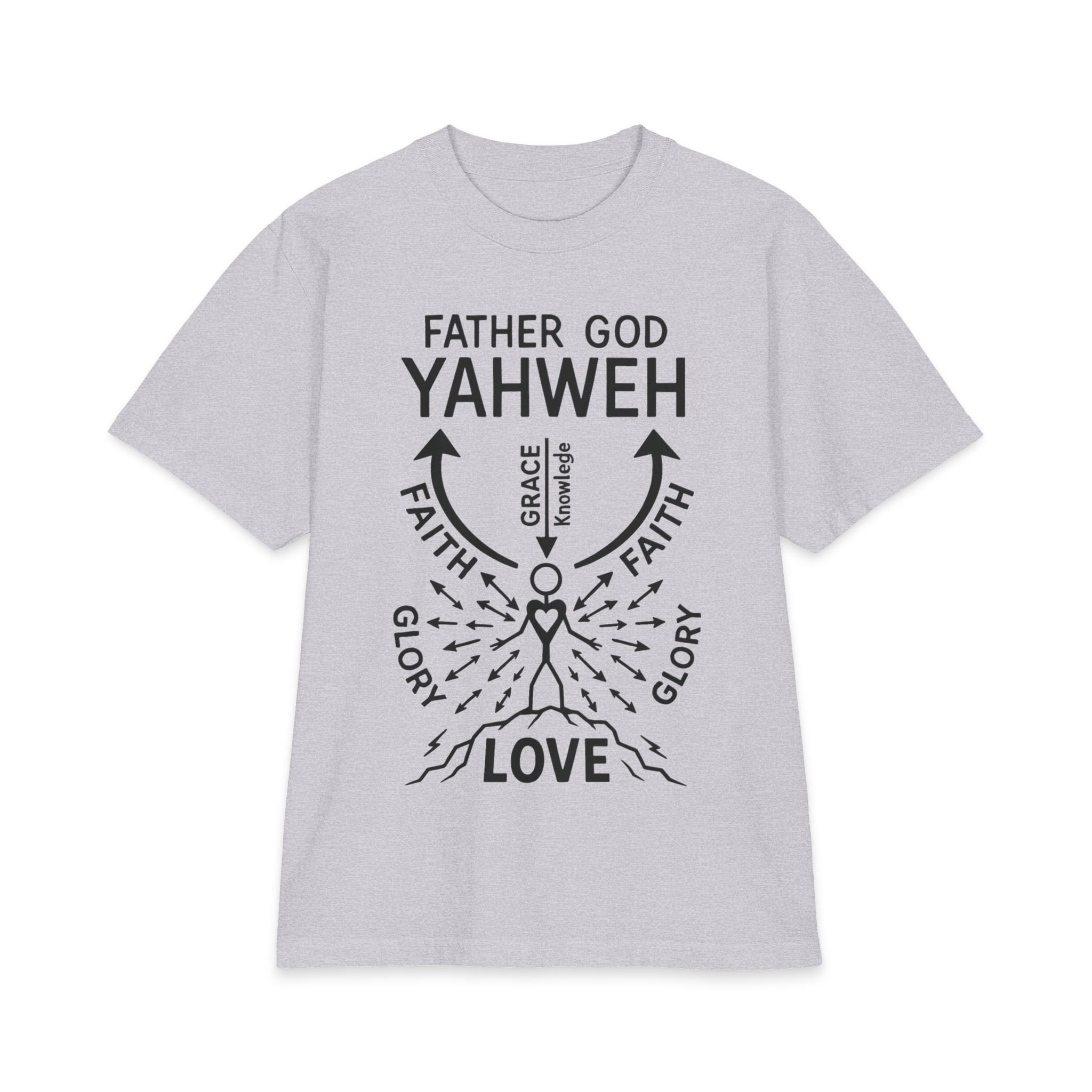 Yahweh Faith & Grace T-Shirt — (Father God, Love, Glory)