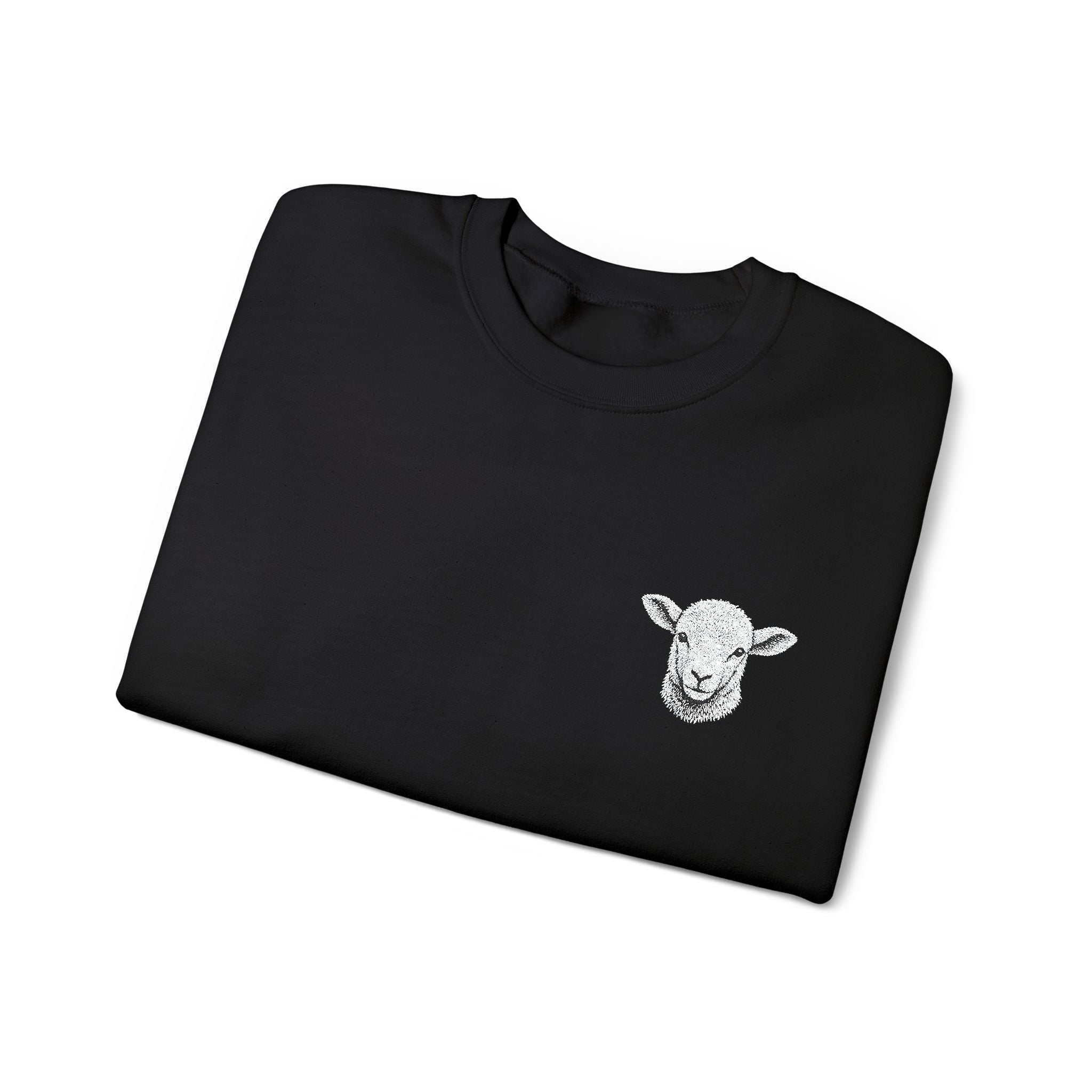 Comfort with a Purpose: The Lamb Embroidered Crewneck Sweatshirt