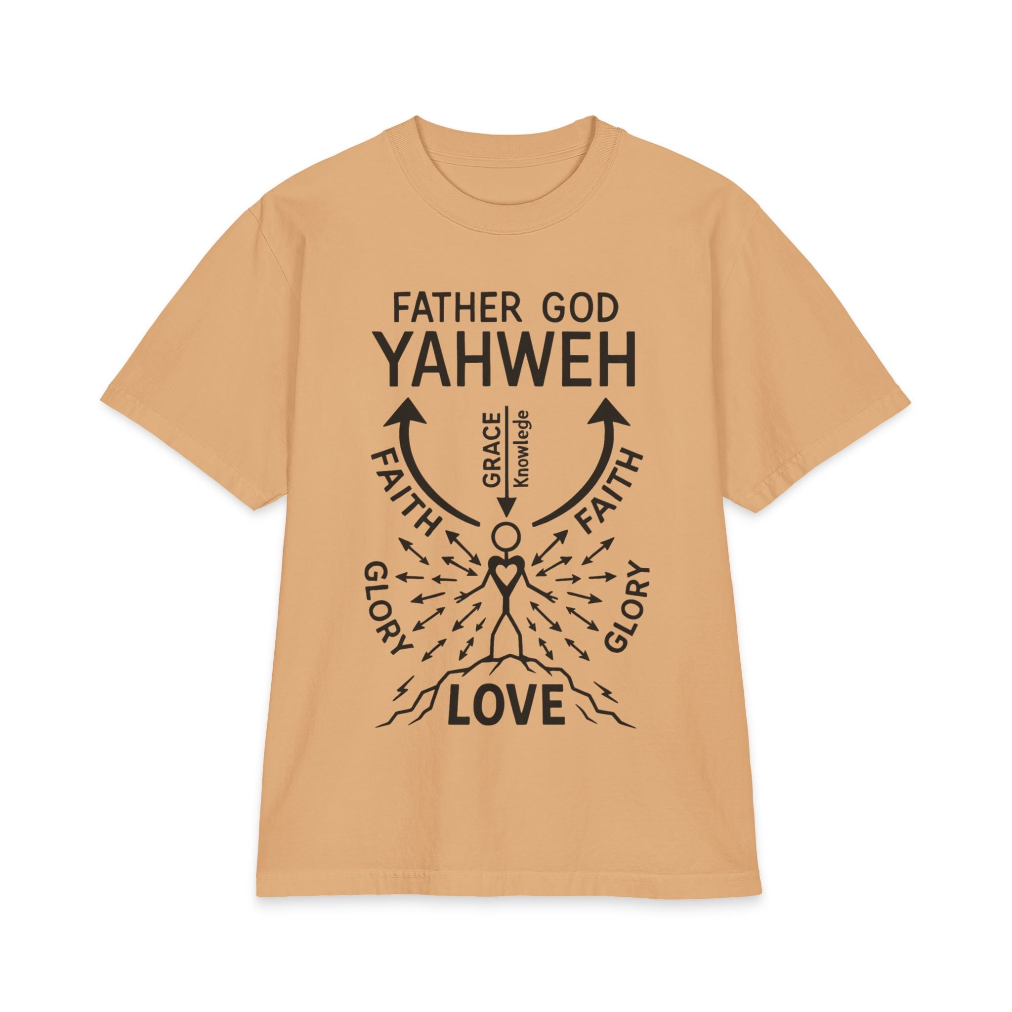 Yahweh Faith & Grace T-Shirt — (Father God, Love, Glory)